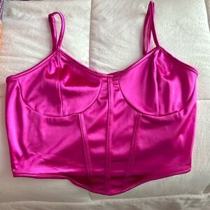 Hot pink crop top